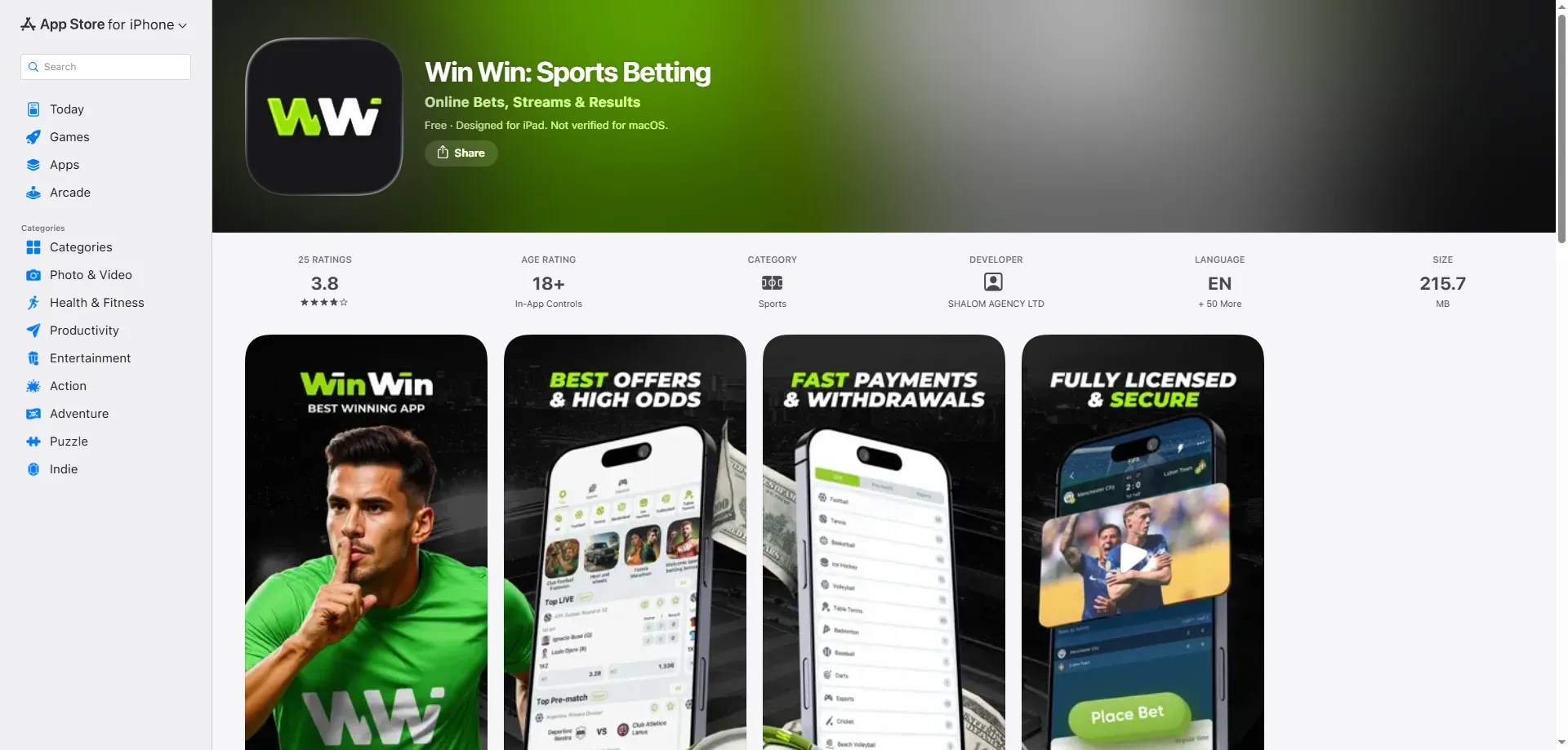 WinWin Bet application mobile Android APK et iOS PWA t&eacute;l&eacute;chargement S&eacute;n&eacute;gal